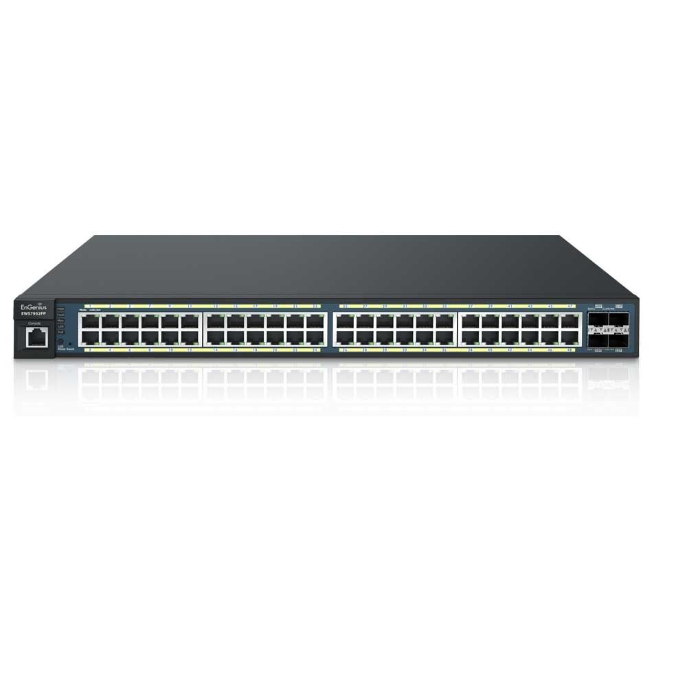 EnGENIUS 48port 740w FULL PoE EWS7952FP GIGABIT 4X SFP Yönetilebilir Switch RackMount